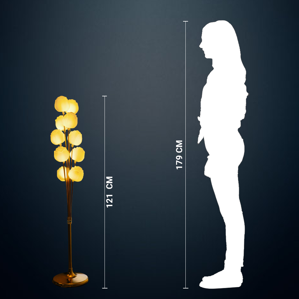 Golden Stem Petal (Tulume Glow) Floor Lamp