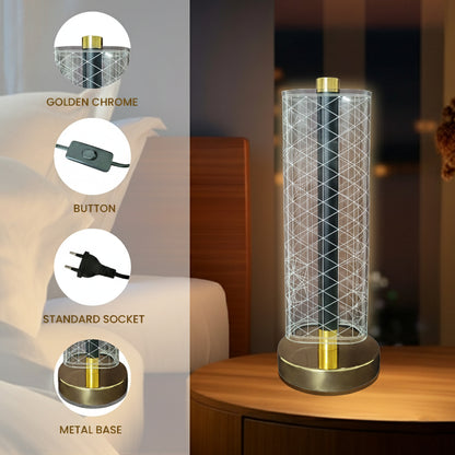 Crystal Grid Table Lamp