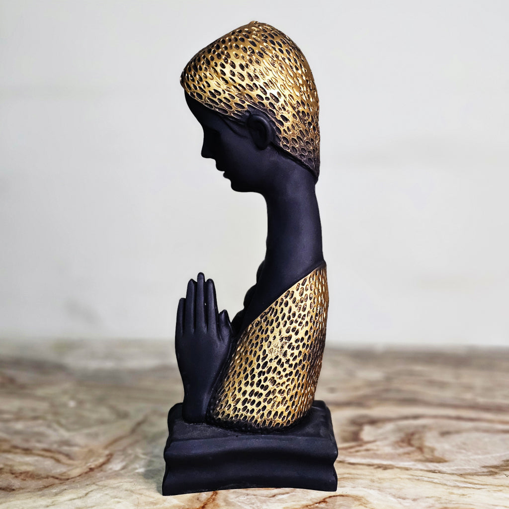Grace in Silence – Praying / Welcome Woman Sculpture