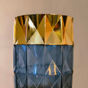 Crystal Crest Black (Small Size)– Diamond-Cut Glass Vase