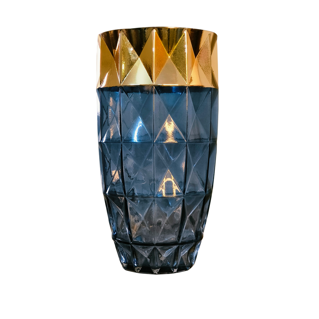 Crystal Crest (Big Size)– Diamond-Cut Glass Vase