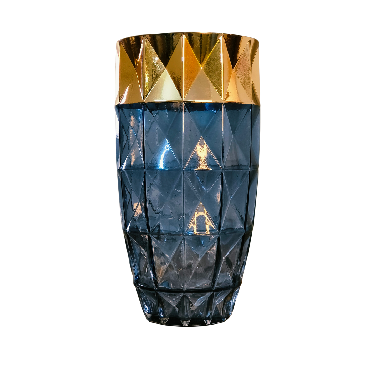 Crystal Crest (Big Size)– Diamond-Cut Glass Vase