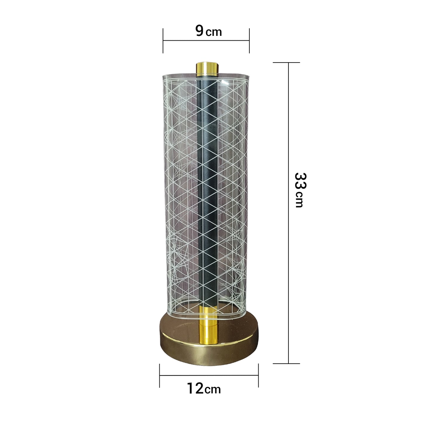 Crystal Grid Table Lamp