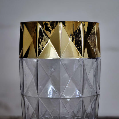 Crystal Crest White (Small Size)– Diamond-Cut Glass Vase