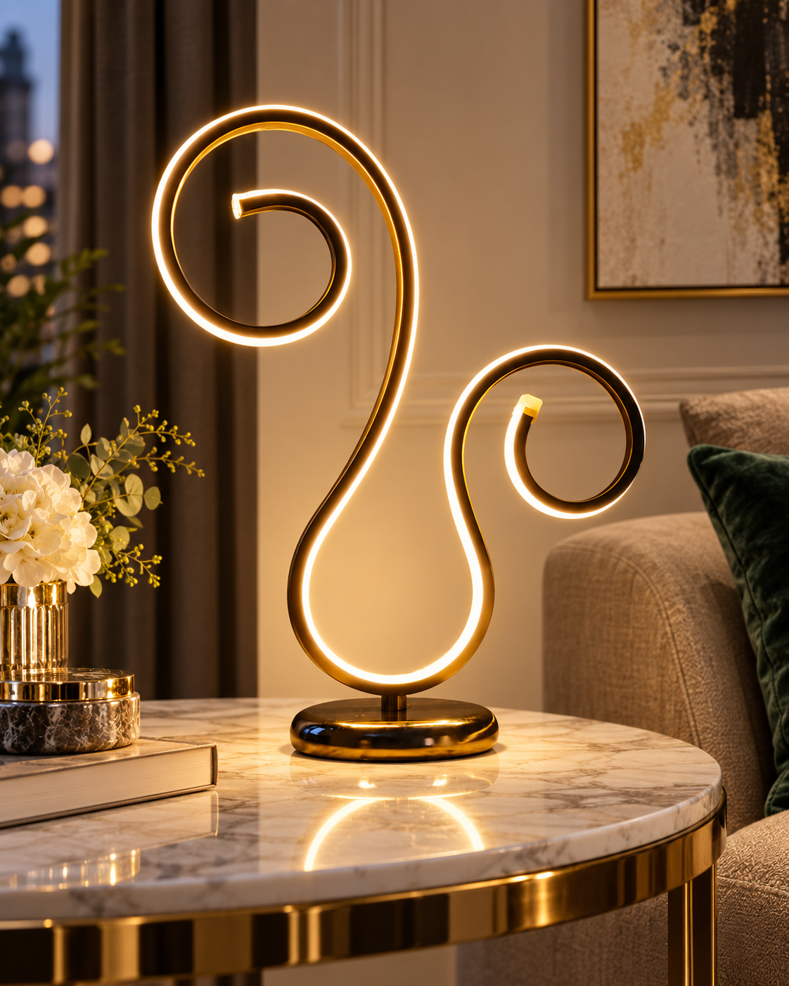 Curvea Luxe Glow (build in- LED) Floor Lamp