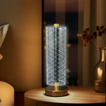 Crystal Grid Table Lamp
