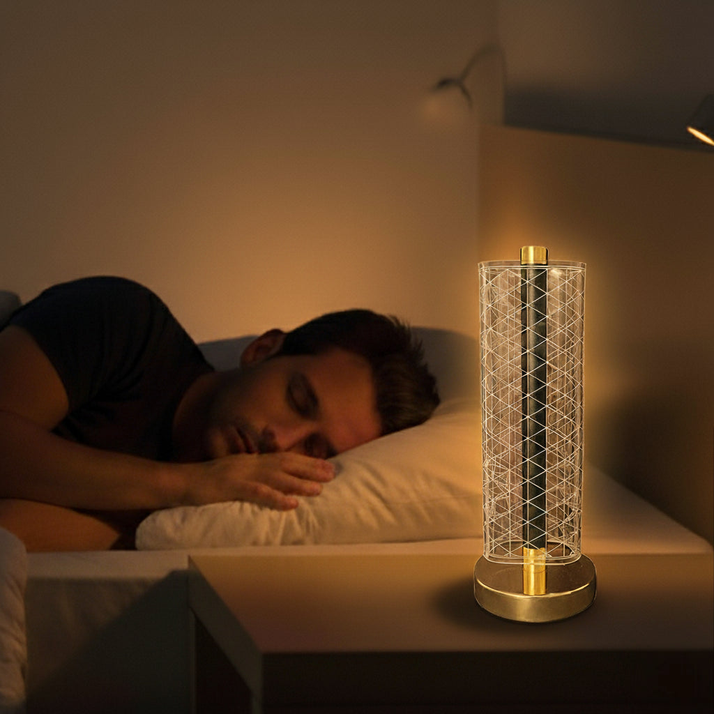 Crystal Grid Table Lamp