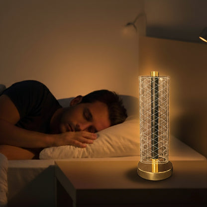 Crystal Grid Table Lamp