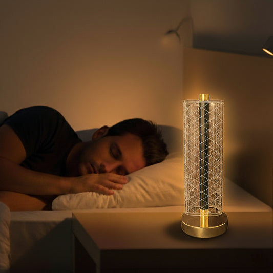 Crystal Grid Table Lamp