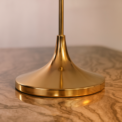 Glass Lume Lily (Gold, Built-In LED) Floor Lamp