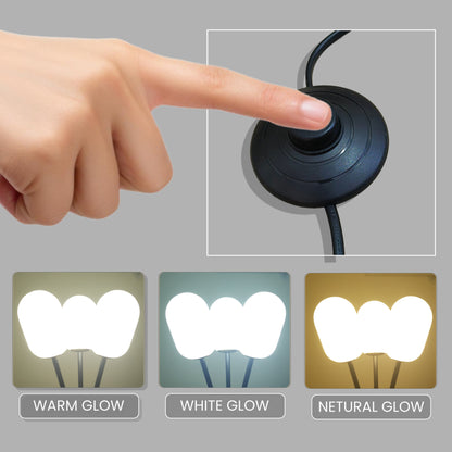 Noir Ember Glass Tripod Floor lamp