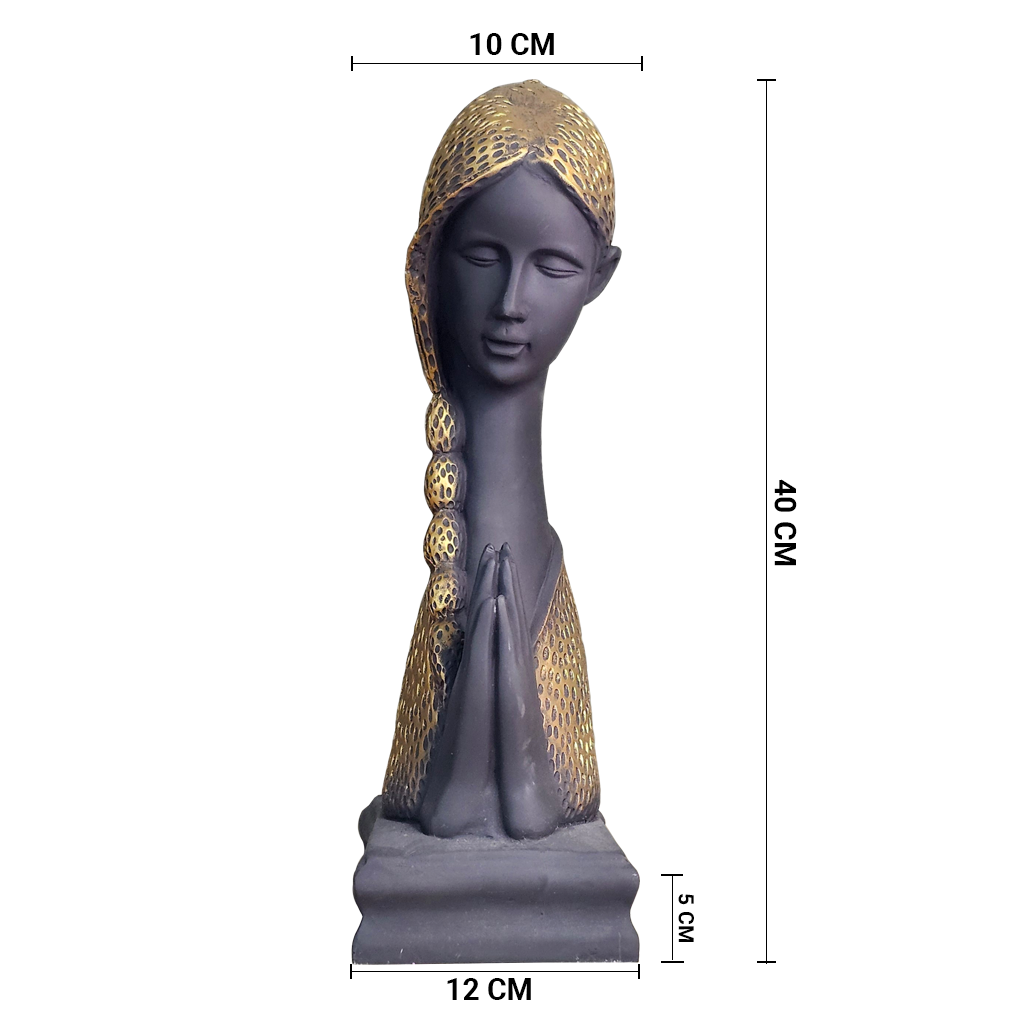 Grace in Silence – Praying / Welcome Woman Sculpture